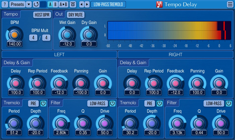 Tempo Delay - free Multimode stereo delay  plugin