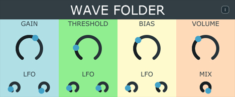 Wave folder - free Waveshaping distortion plugin