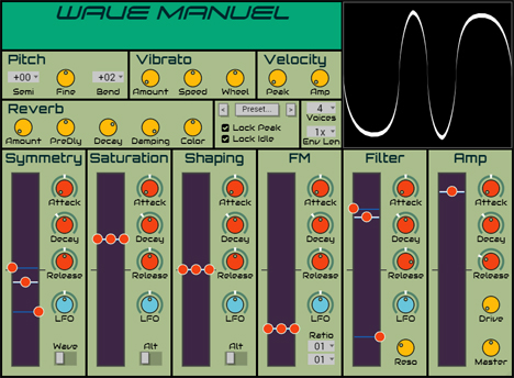 Wave Manuel - free Waveshaping synth plugin