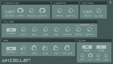 Whistler - free Filtered noise synth plugin