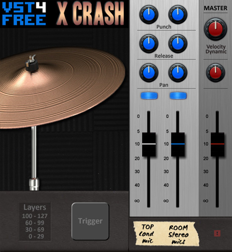 X Crash - free Crash cymbal plugin