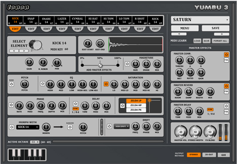 Yumbu 3 - free Wav / MP3 drum sampler plugin