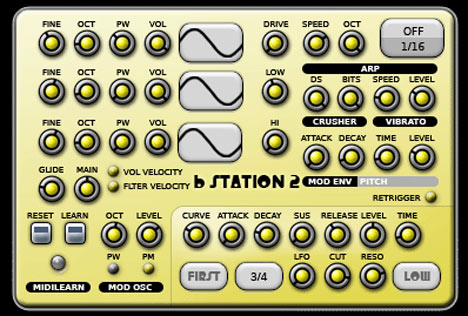 BSTATION 2 - free Bass synth plugin