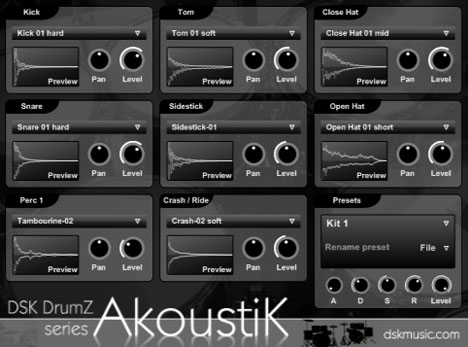DrumZ AkoustiK - free Acoustic drums plugin