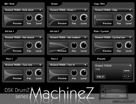 DrumZ MachineZ - free Electro drum kits plugin