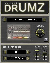 mini DrumZ - free Electro drums rompler plugin