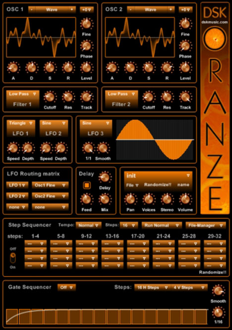 OranZe - free Wavetable synth plugin