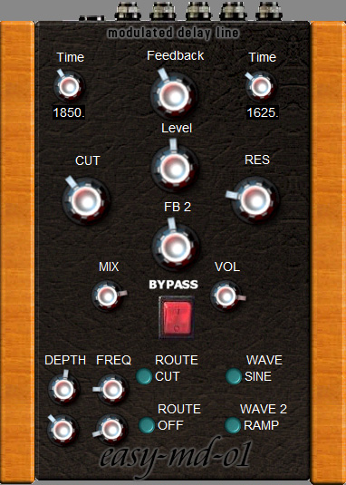 easy-md 01 - free Vintage modulated delay plugin