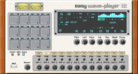 easy-wave-player 12 - free 16 step sequencer drums plugin