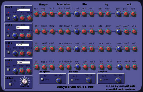 easy-drum o4 SE 909 - free TR-909 emulation plugin