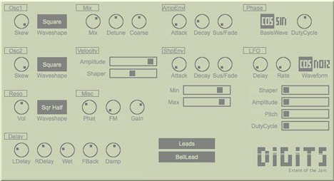 Digits - free Phase distortion synth plugin