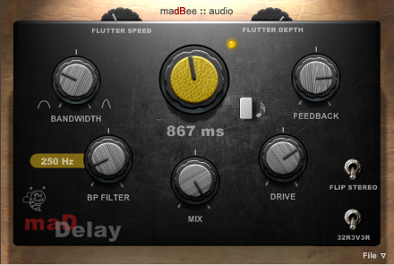 maDelay - free Tape echo / delay plugin