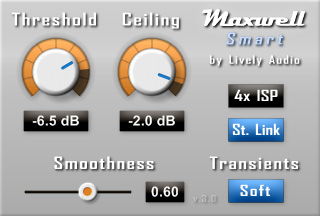 Maxwell Smart - free Peak limiter / loudness maximizer plugin