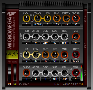Micromega - free Substractive synth plugin
