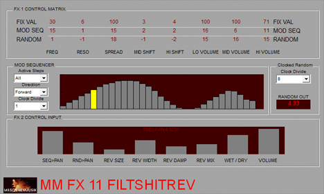 MM FX 11 Filtshiftrev - free Sequenced pitch shifter / filter plugin