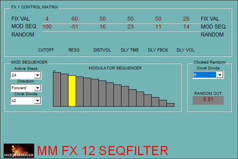 MM FX 12 SEQFILTER - free Step filter plugin