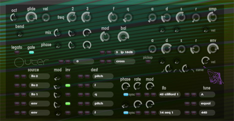 Outer - free Chaos attractor synth plugin
