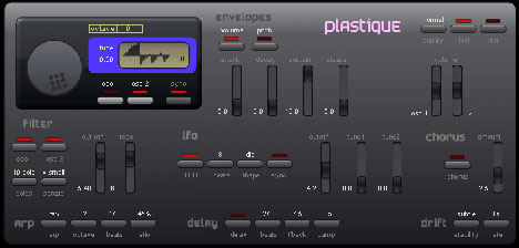 plastique - free Retro subtractive synth plugin