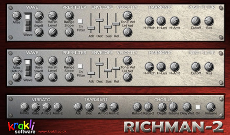 Richman - free Plucked strings synth plugin