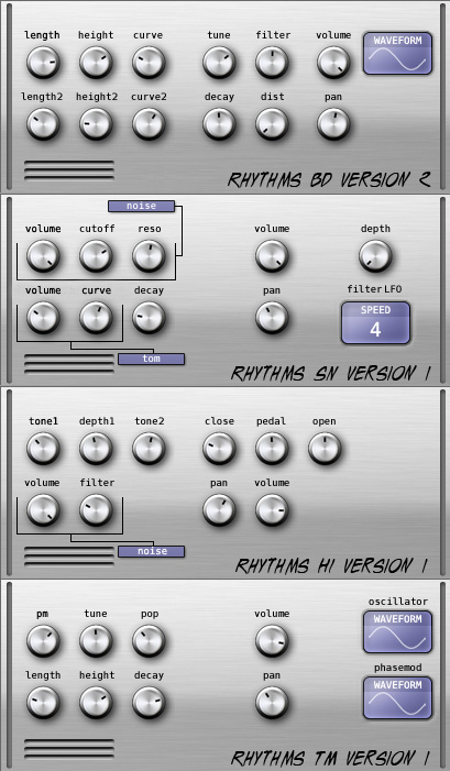 Rhythms SA Pack - free Drum synth modules plugin