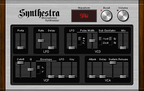 Synthestra - free Monophonic synth plugin