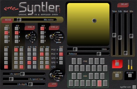 Syntler - free Groove / arpeggio synth plugin