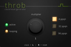 Throb - free Clock generator plugin