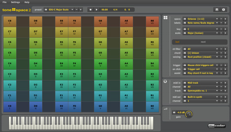 tonespace 2 - free MIDI chorder plugin