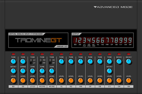 Tromine GT - free Roland TR-808 emulation plugin