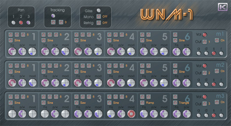 WNM-1 - free 3 x 6 osc synth plugin